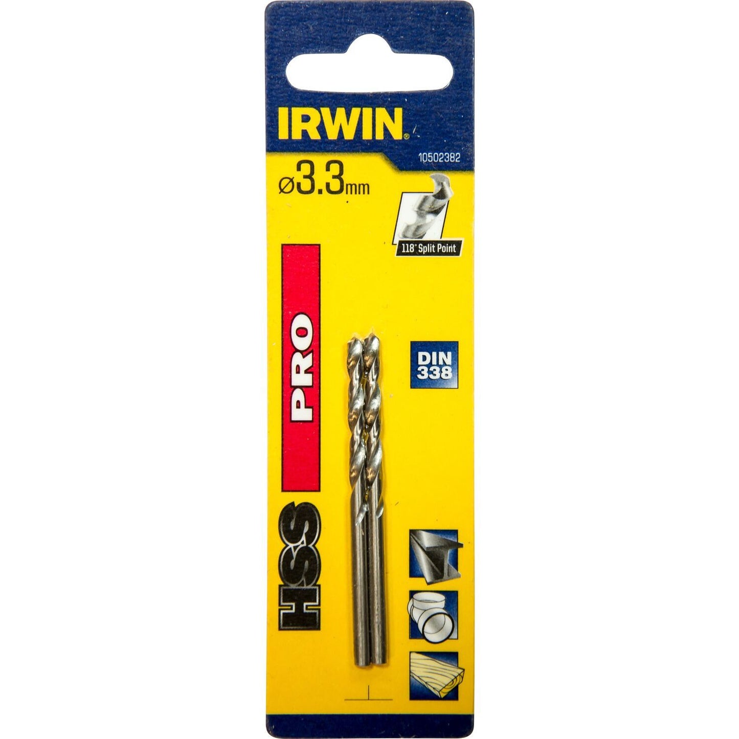 Irwin HSS PRO Metal drill 118° 3.3MM - 10502382