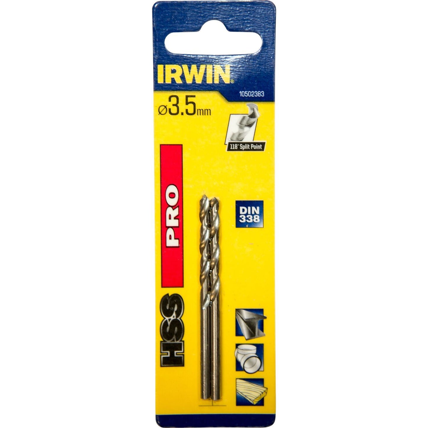 Irwin HSS PRO Metaalboor 118° 3.5MM - 10502383