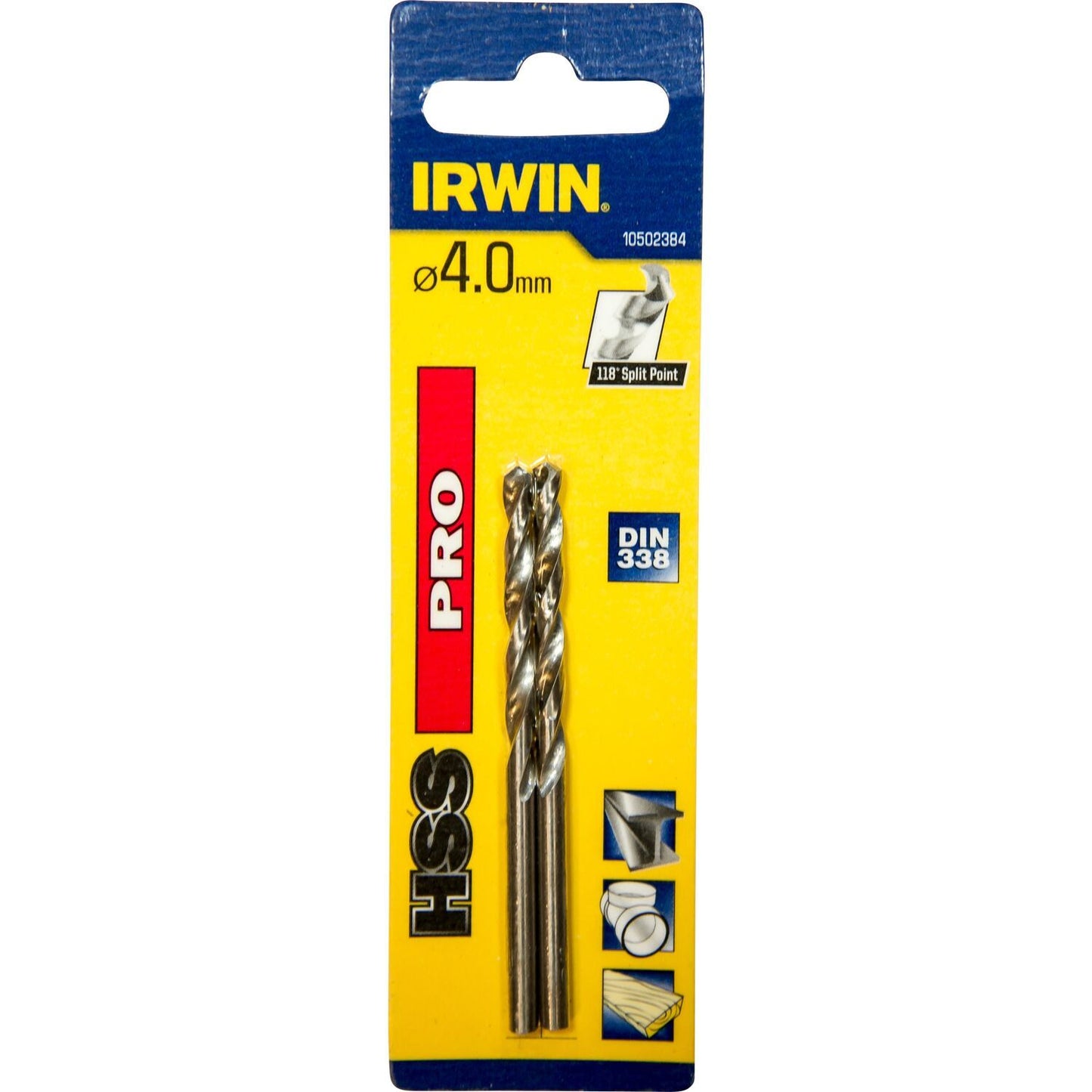 Irwin HSS PRO Metaalboor 118° 4.0MM - 10502384