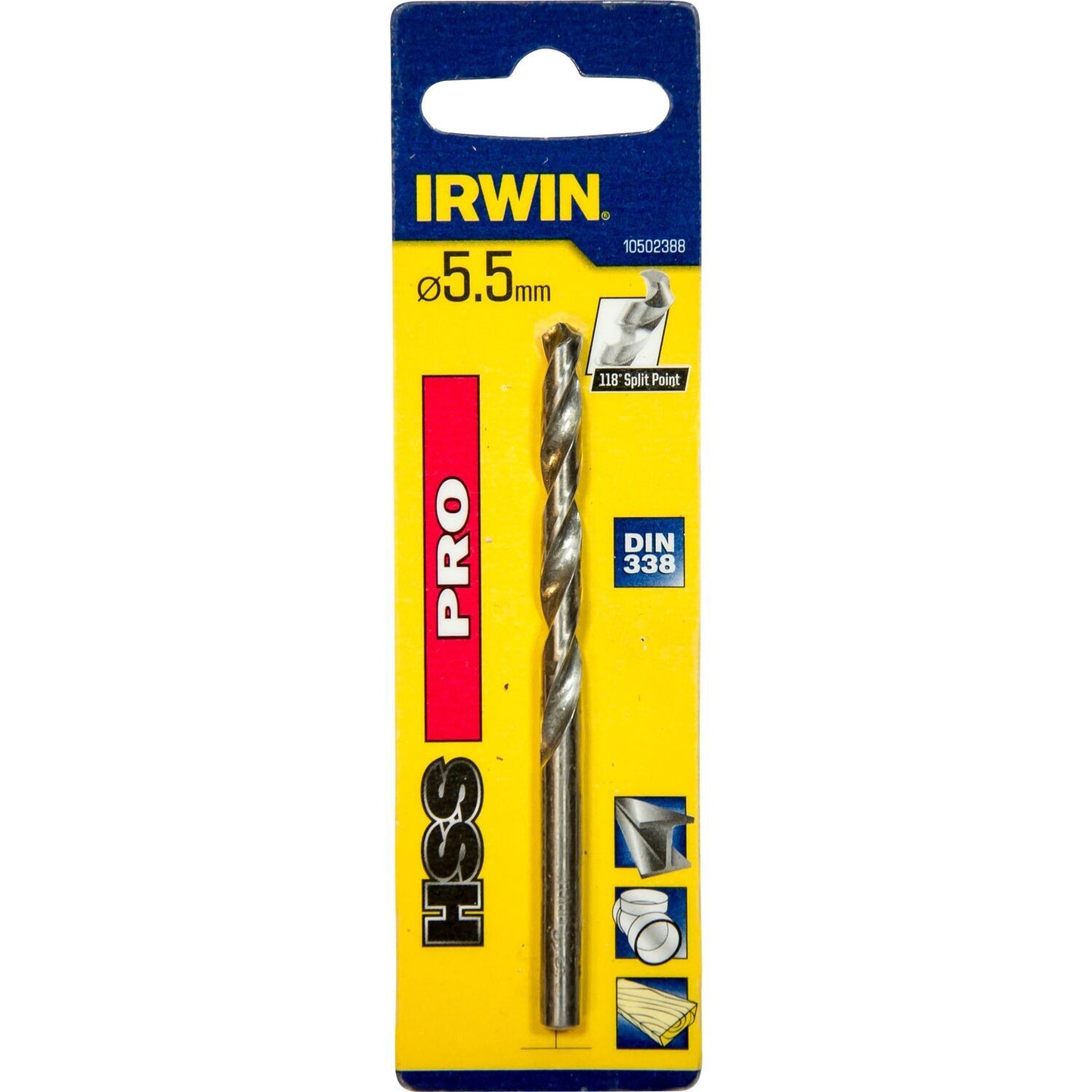 Irwin HSS PRO Metal drill 118° 5.5MM - 10502388