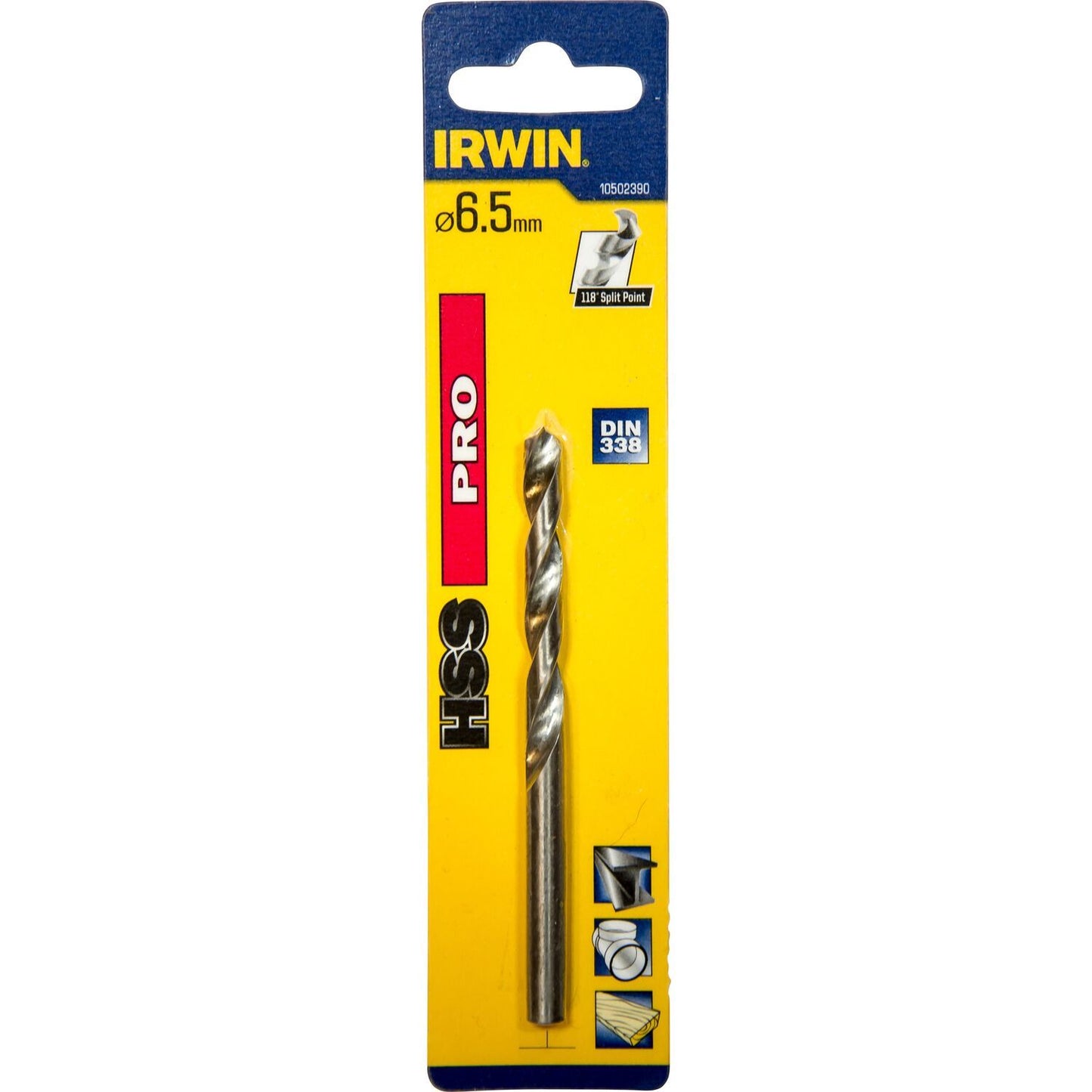 Irwin HSS PRO Metaalboor 118° 6.5MM - 10502390