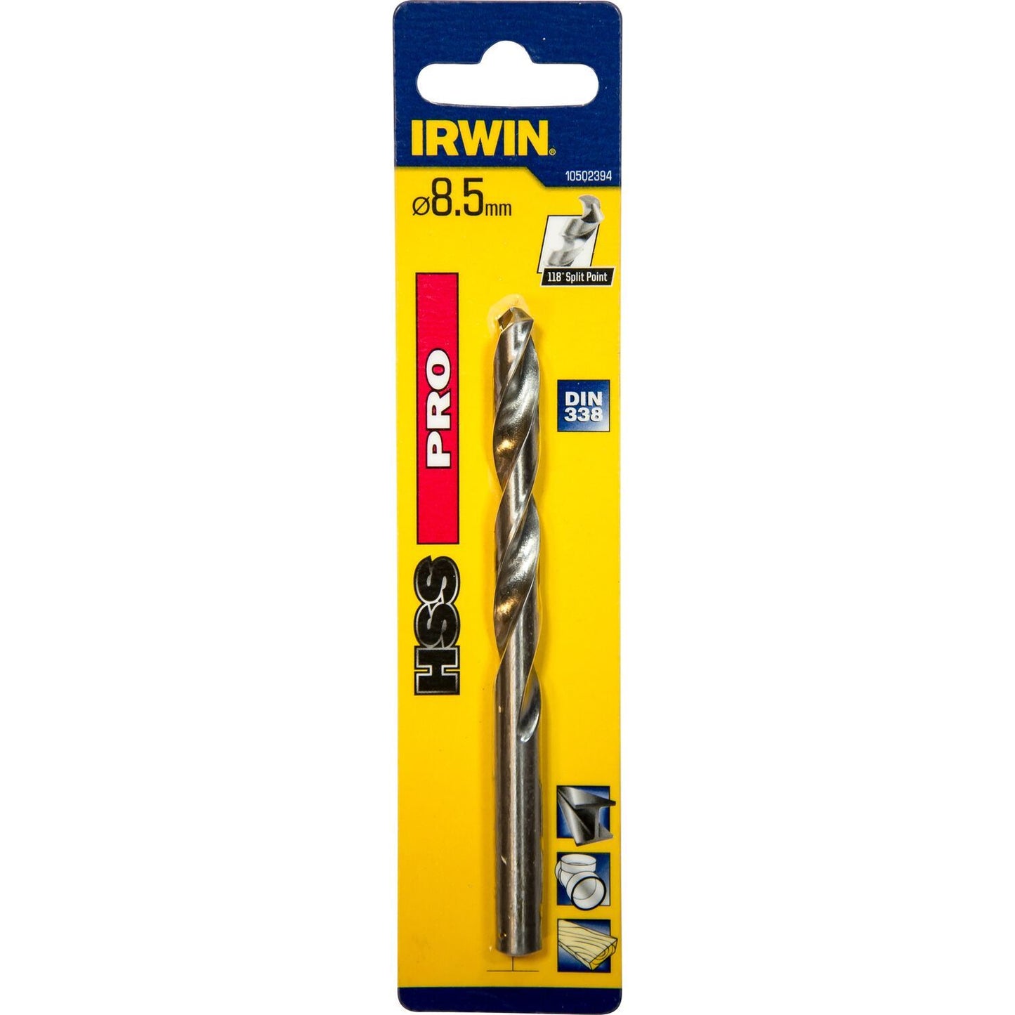 Irwin HSS PRO Metal drill 118° 8.5MM - 10502394