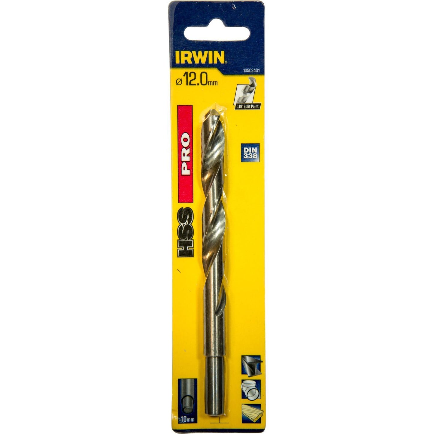 Irwin HSS PRO Metaalboor 118° 12.0MM - 10502401