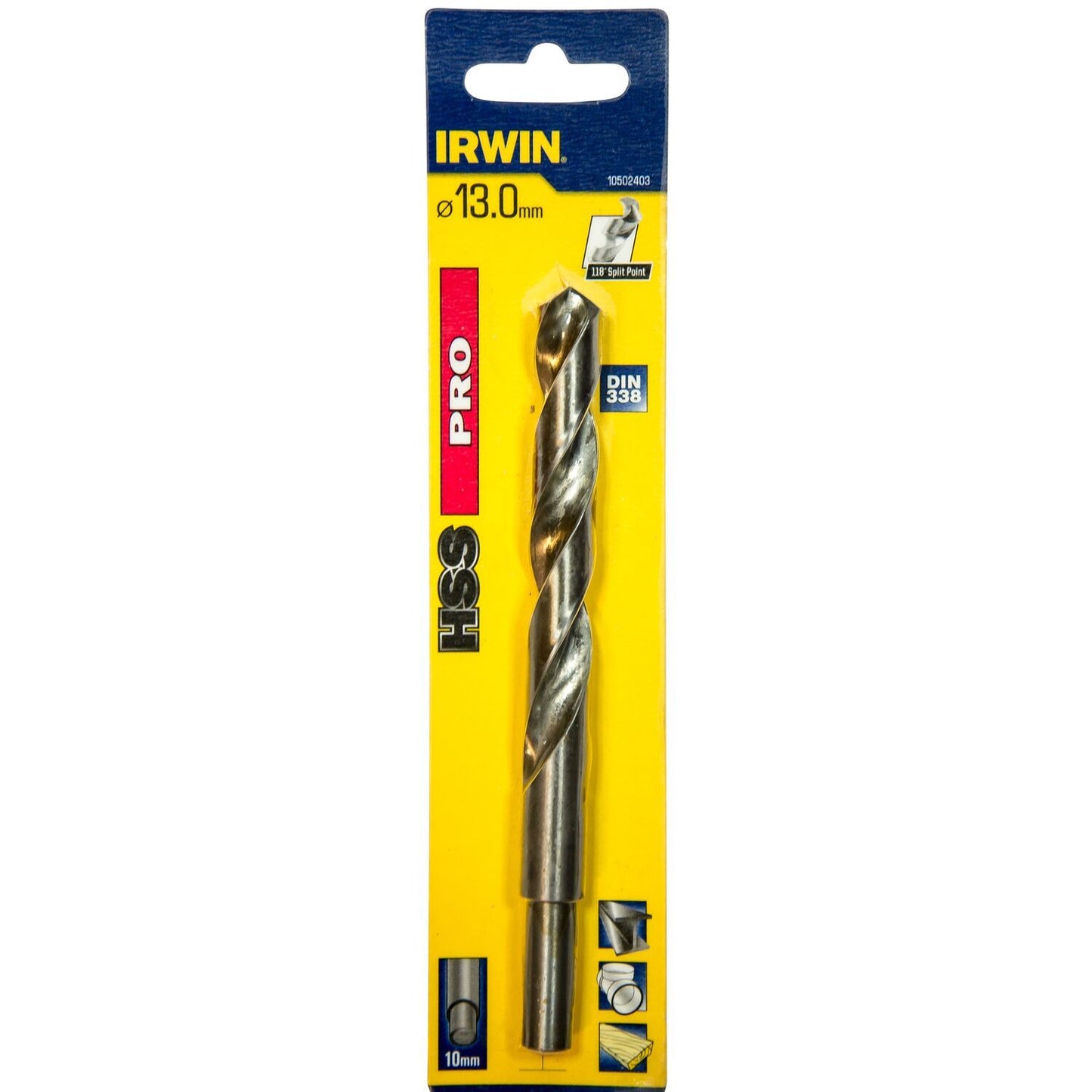 Irwin HSS PRO Metaalboor 118° 13.0MM - 10502403