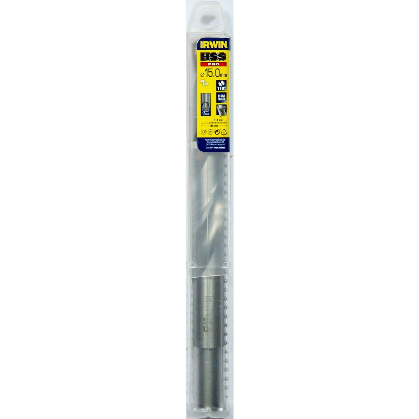 Irwin HSS PRO Metallbohrer 118° 15.0MM - 10502407
