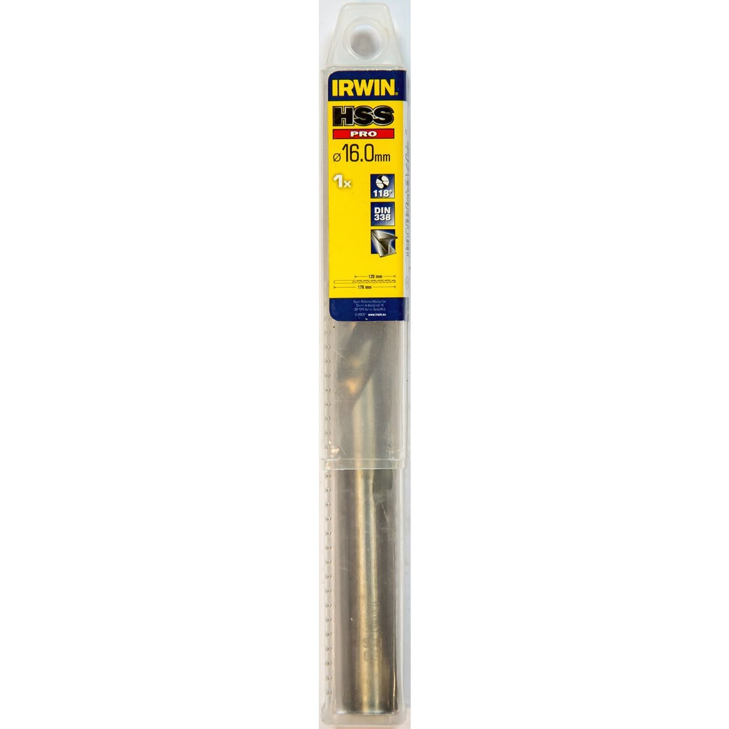 Irwin HSS PRO Metaalboor 118° 16.0MM - 10502409