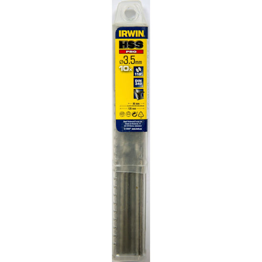 Irwin HSS PRO Metaalboor (lang) 118° 3.5MM 10PCS - 10502485