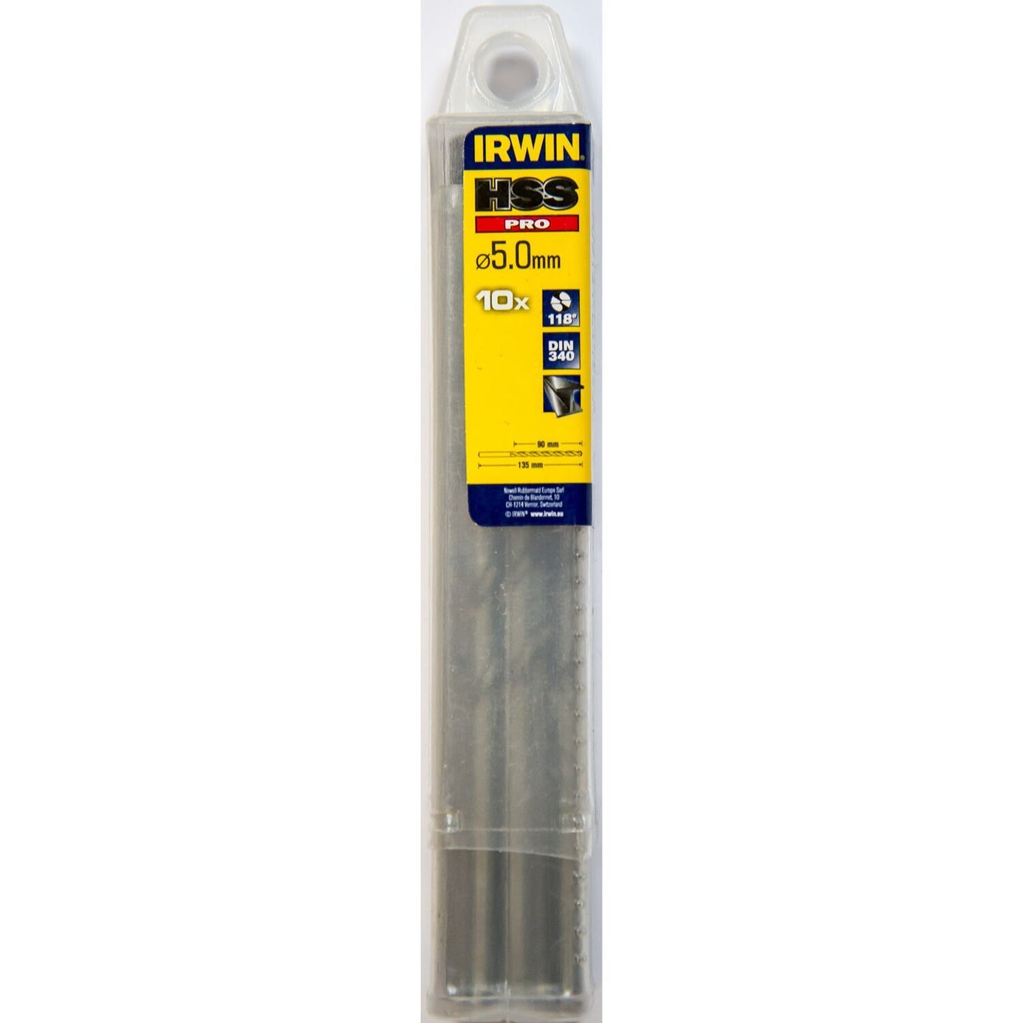 Irwin HSS PRO Metaalboor (lang) 118° 5.0MM 10PCS - 10502488