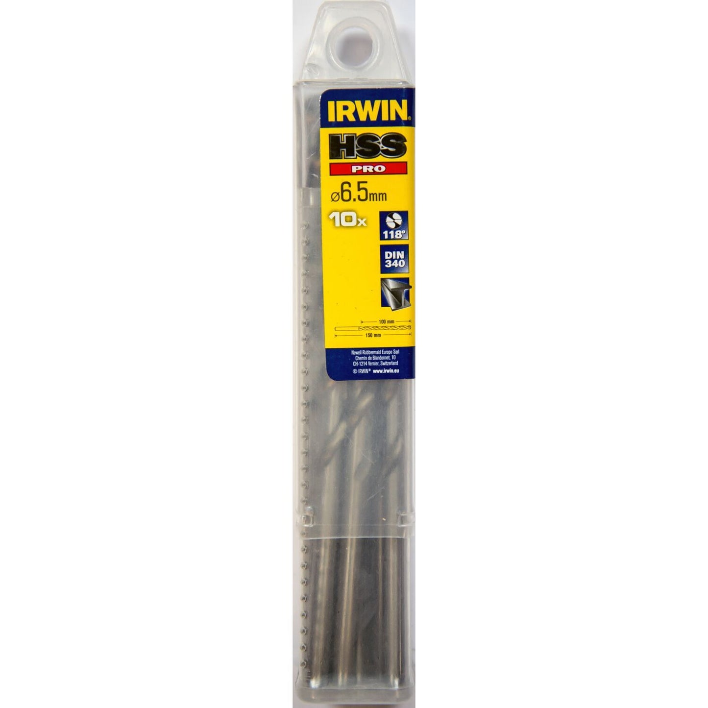 Irwin HSS PRO Metaalboor (lang) 118° 6.5MM 10PCS - 10502491