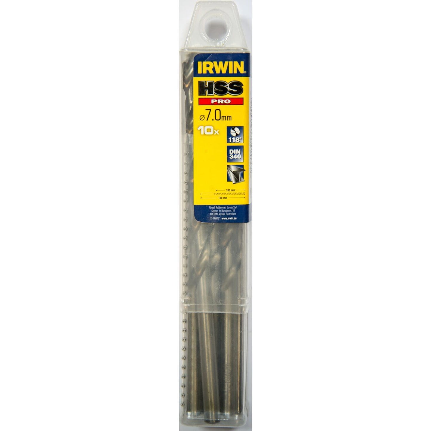 Irwin HSS PRO Metaalboor (lang) 118° 7.0MM 10PCS - 10502492