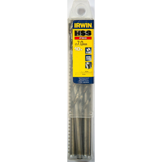Irwin HSS PRO Metallbohrer (lang) 118° 7.0MM 10PCS - 10502492