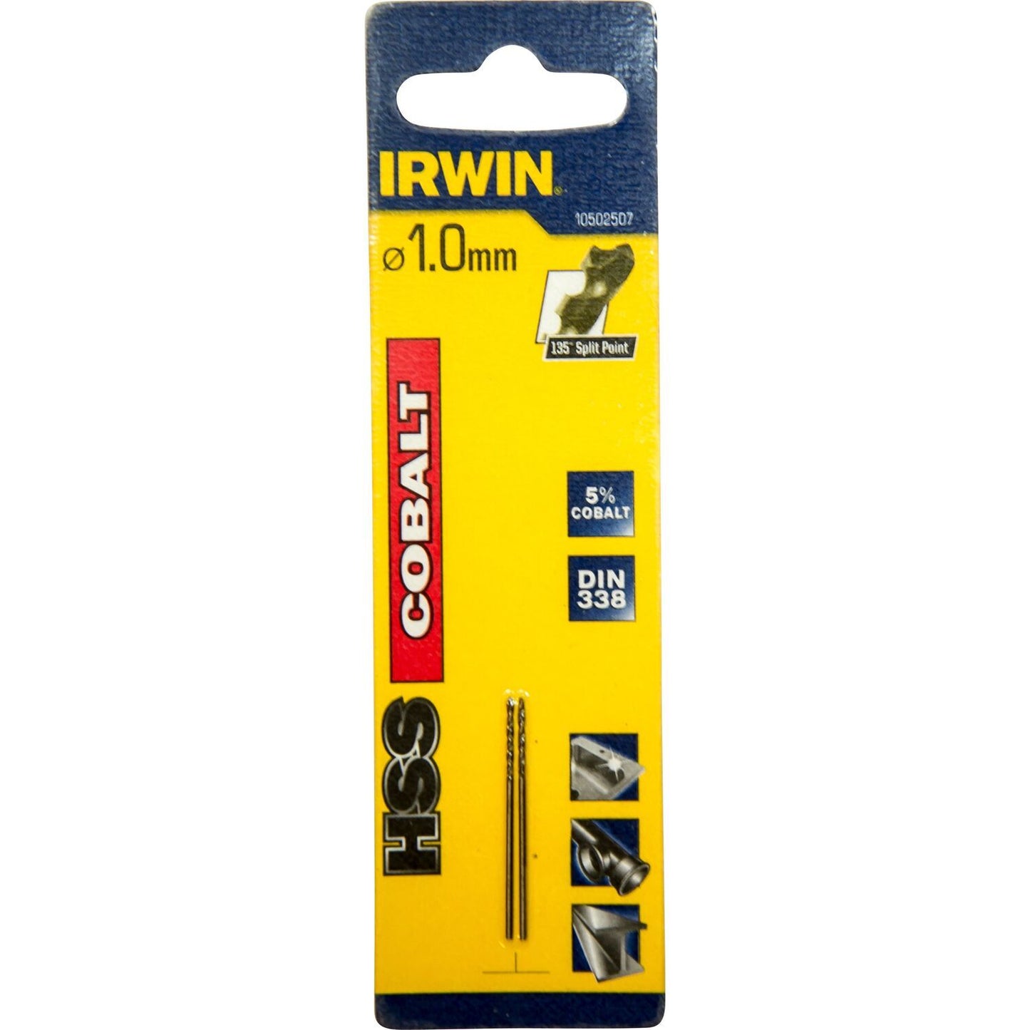 Irwin HSS Metaalboor 135° Cobalt 1.0MM - 10502507