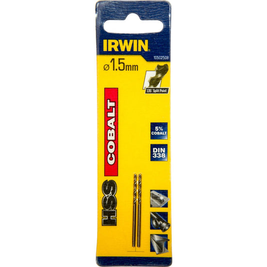 Irwin HSS Metallbohrer 135° Kobalt 1.5MM - 10502508