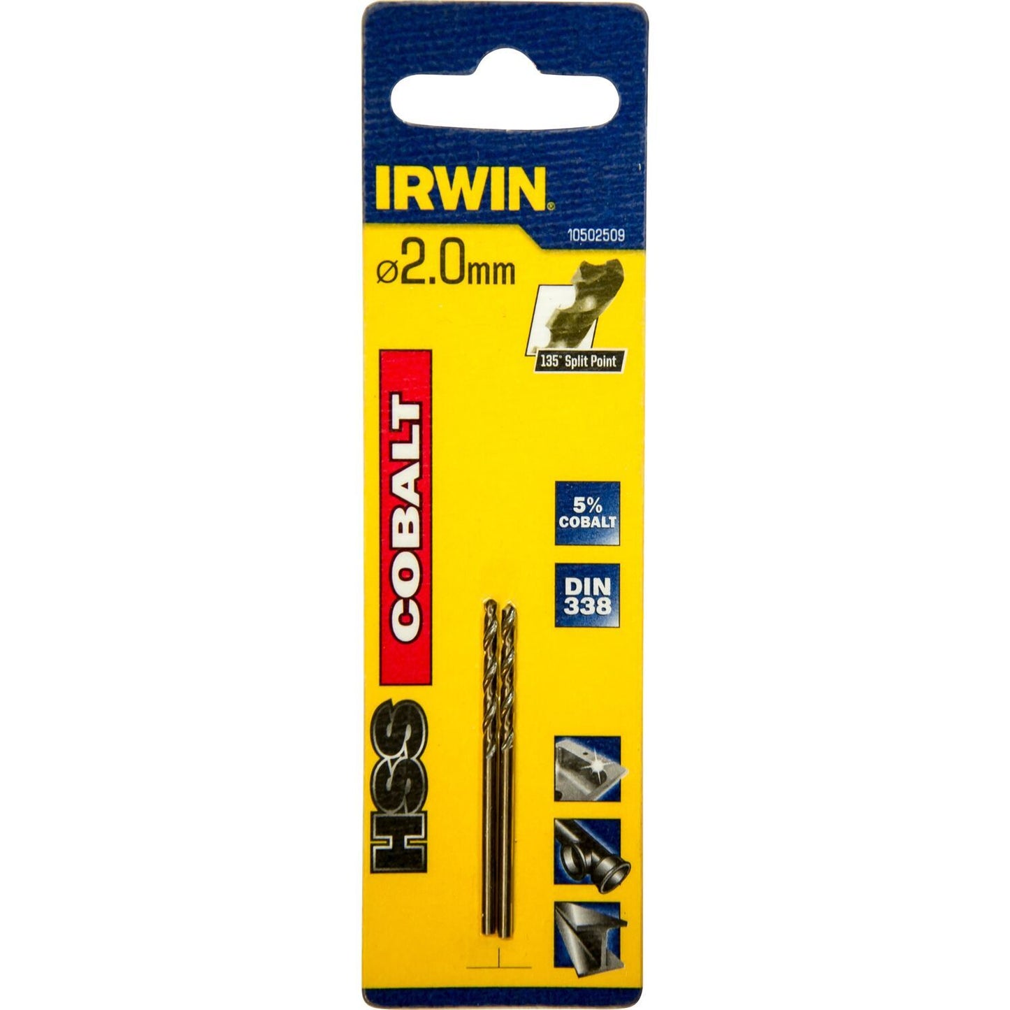 Irwin HSS Metaalboor 135° Cobalt 2.0MM - 10502509
