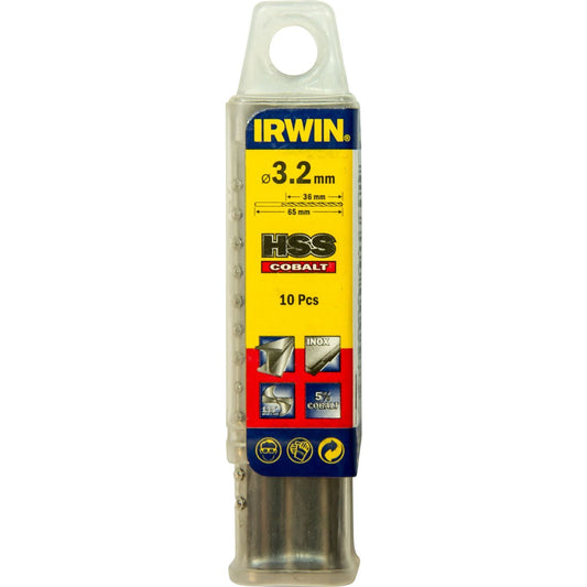 Irwin HSS Metallbohrer 135° Kobalt 3.2 10PCS - 10502517