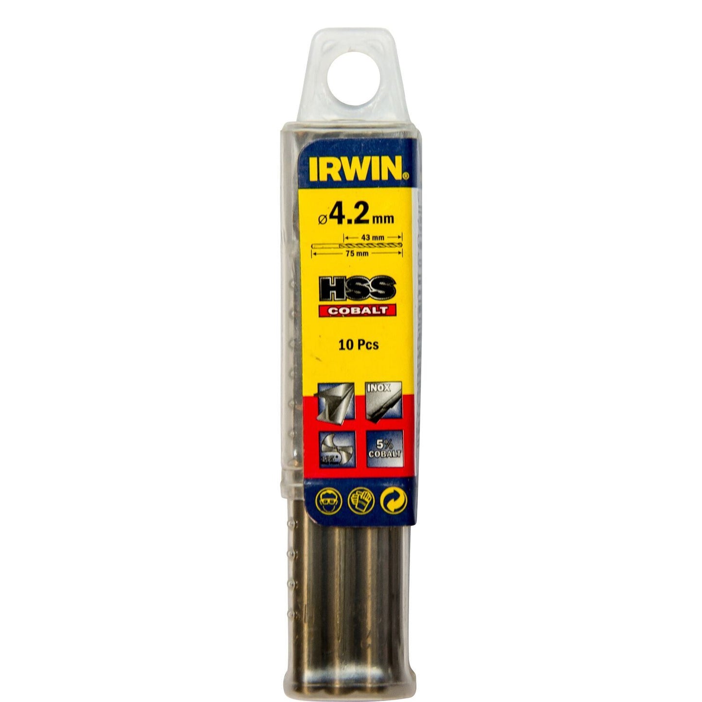Irwin HSS Metaalboor 135° Cobalt 4.2 10PCS - 10502522