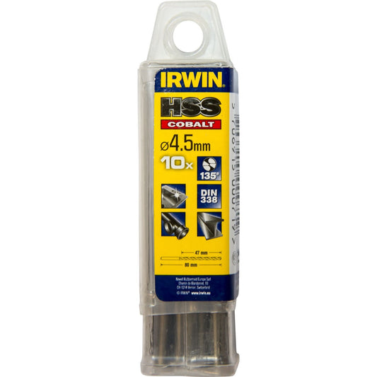 Irwin HSS Metallbohrer 135° Cobalt 4.5 10PCS - 10502524