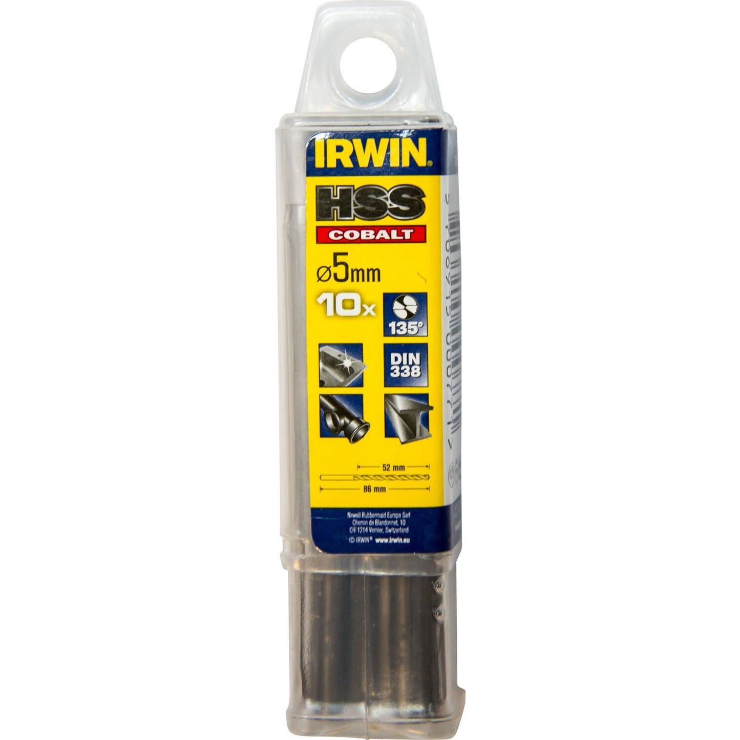 Irwin HSS Metaalboor 135° Cobalt 5.0 10PCS - 10502527