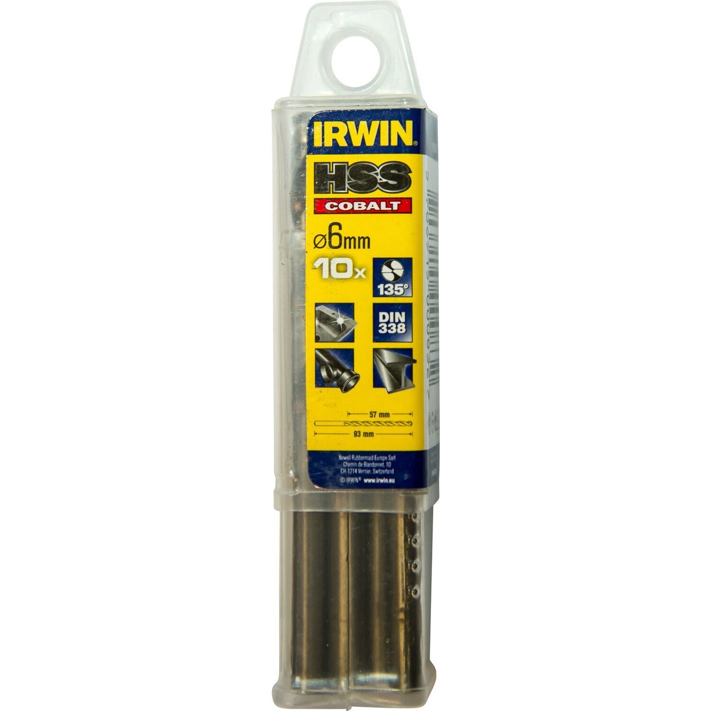 Irwin HSS Metal Drill 135° Cobalt 6.0 10PCS - 10502530