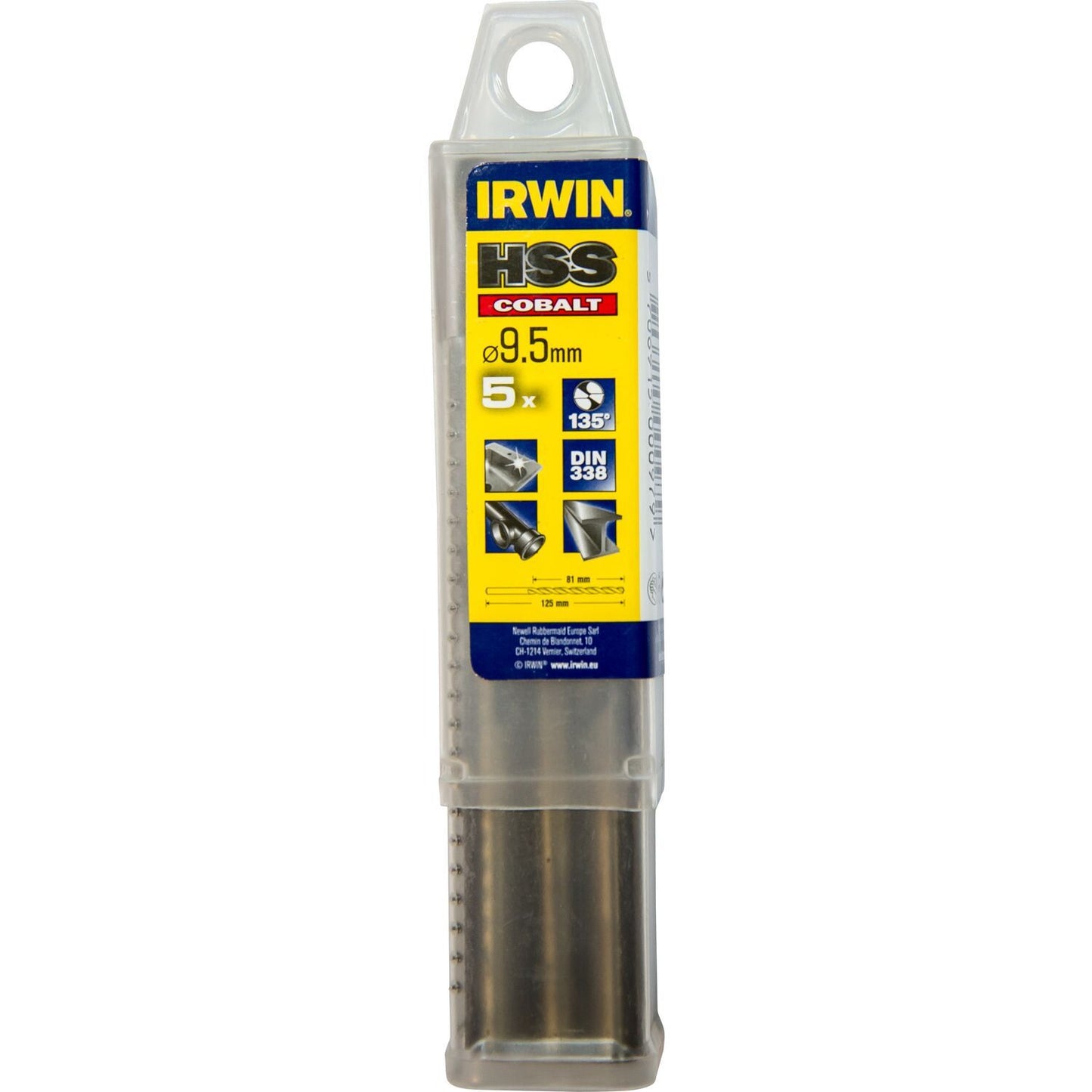 Irwin HSS Metaalboor 135° Cobalt 9.50 5PCS - 10502537