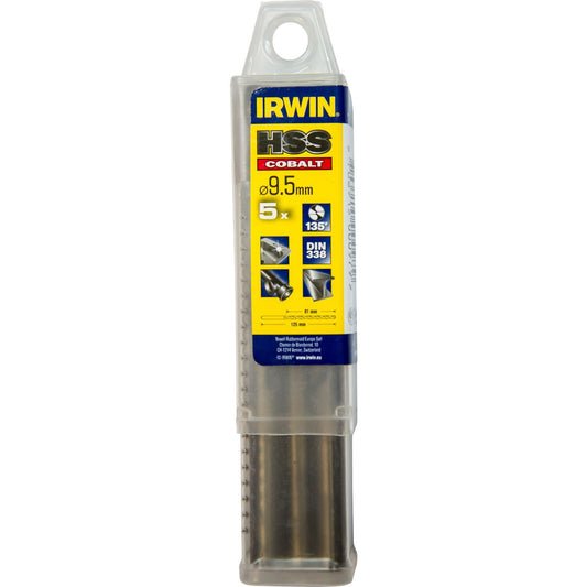 Irwin HSS Metallbohrer 135° Kobalt 9,50 5 STK - 10502537