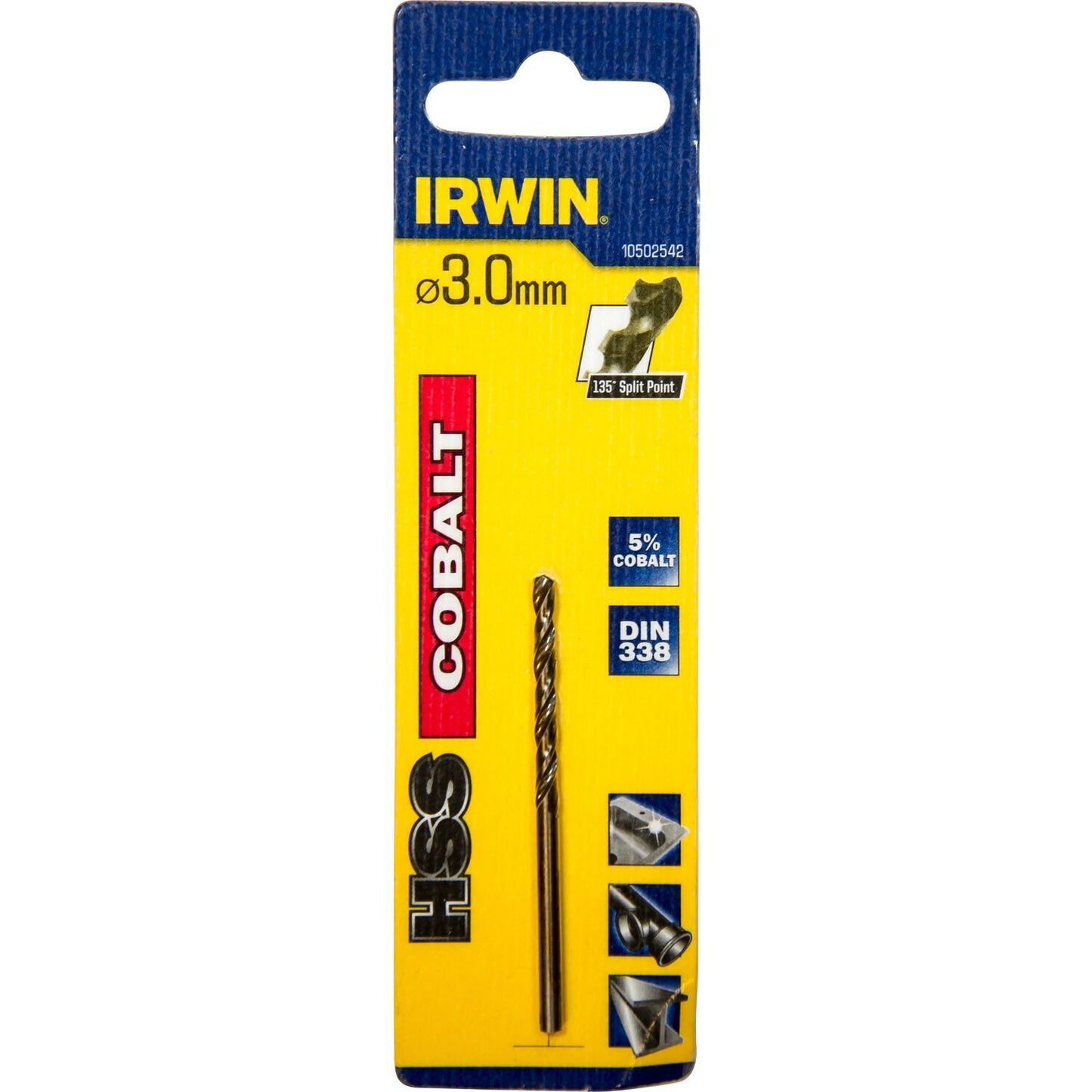 Irwin HSS Metaalboor 135° Cobalt 3.0MM - 10502542