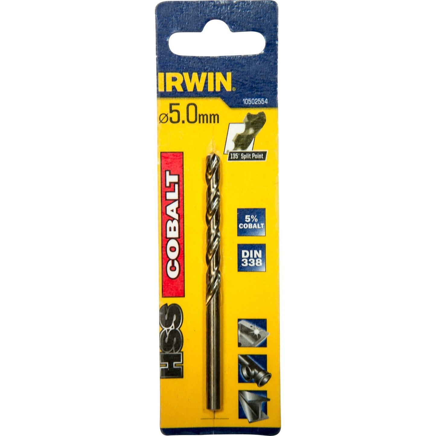 Irwin HSS Metaalboor 135° Cobalt 5.0MM - 10502554