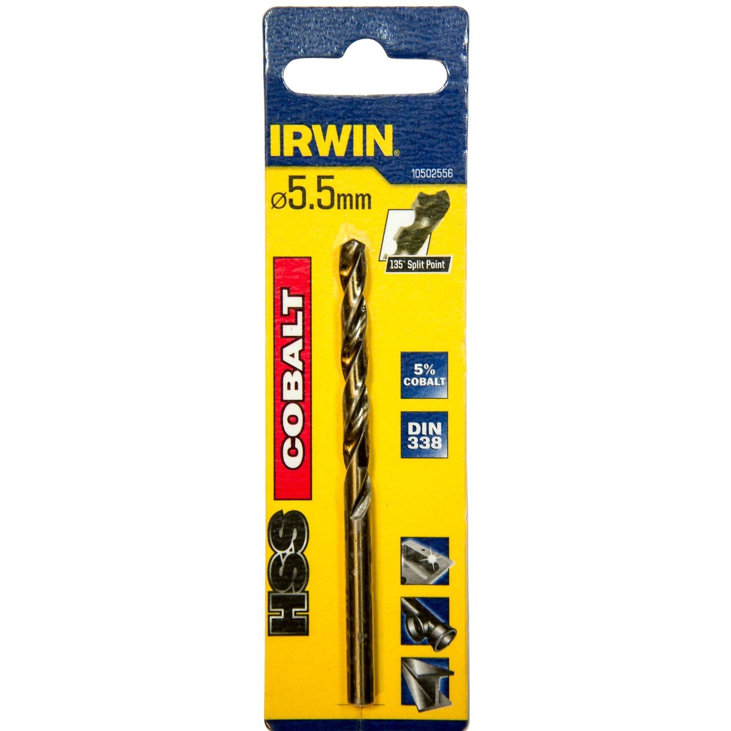 Irwin HSS Metaalboor 135° Cobalt 5.5MM - 10502556