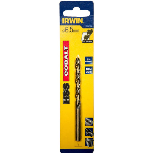 Irwin HSS Metaalboor 135° Cobalt 6.5MM - 10502558