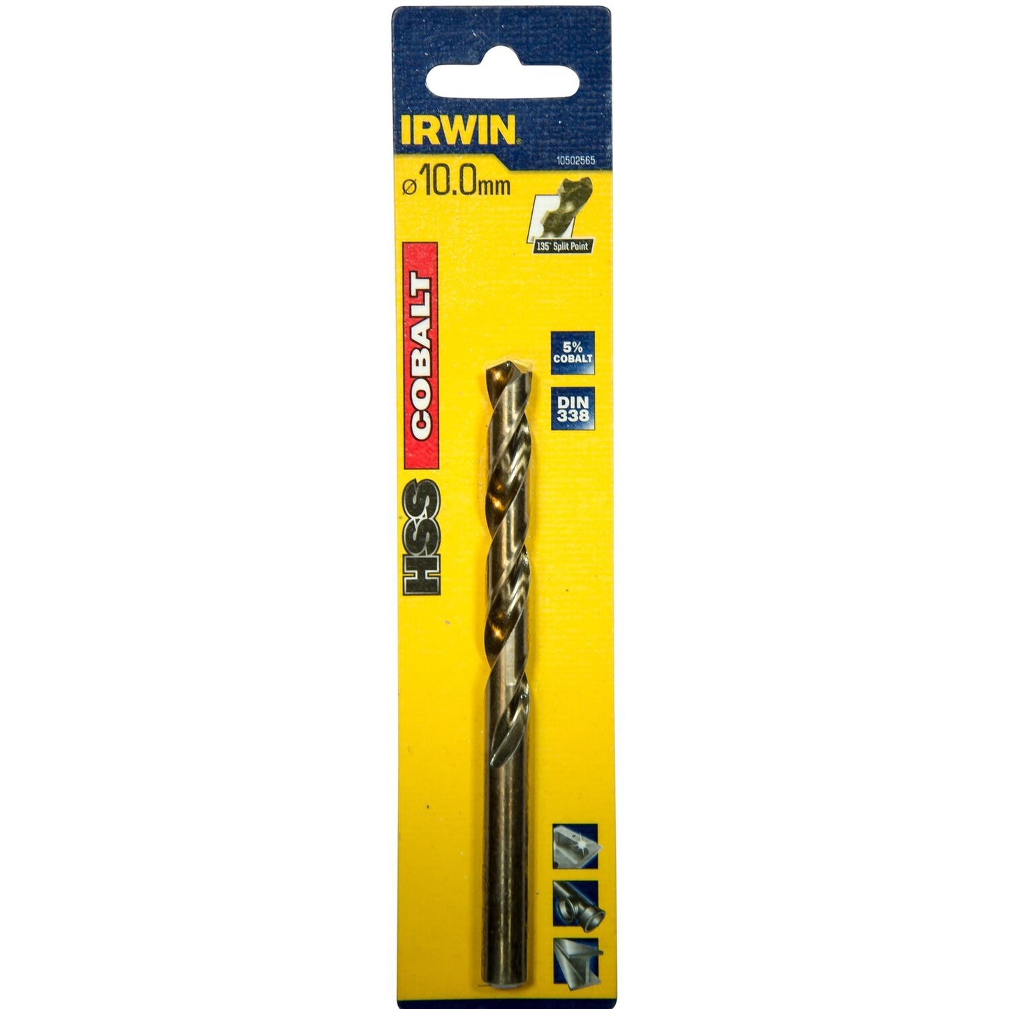 Irwin HSS Metal Drill 135° Cobalt 10.0MM - 10502565