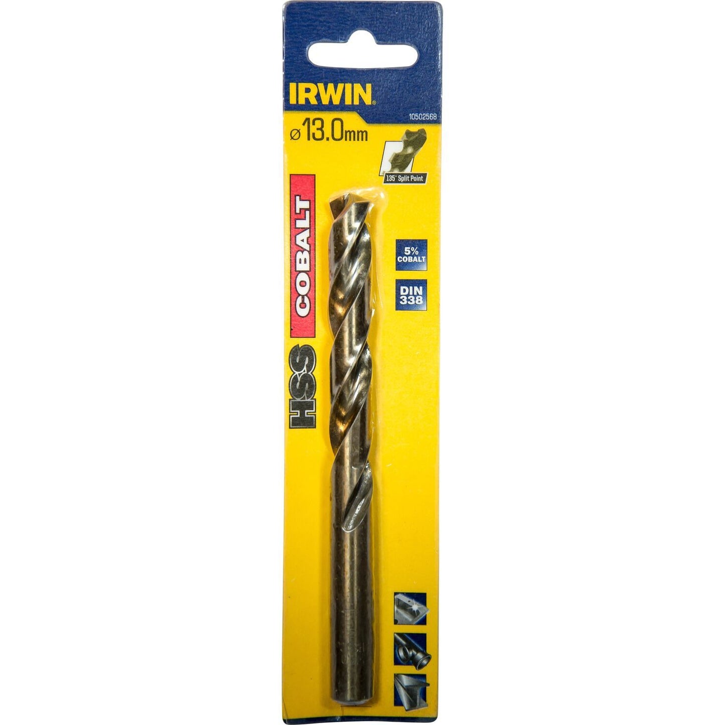 Irwin HSS Metal Drill 135° Cobalt 13.0MM - 10502568