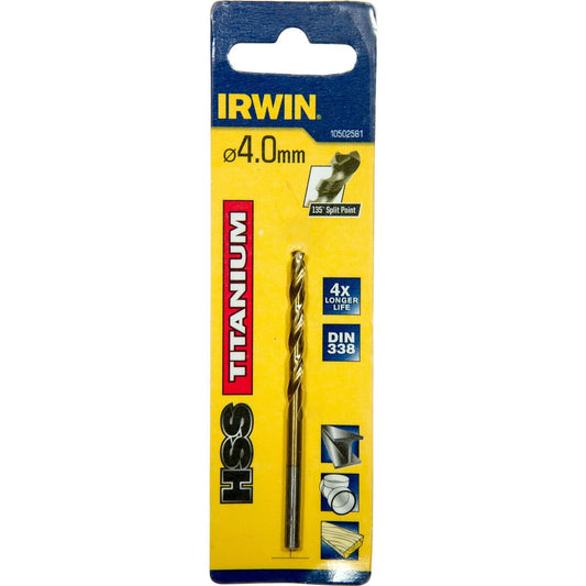 Irwin HSS Metaalboor 135° Titanium 4.0MM - 10502581