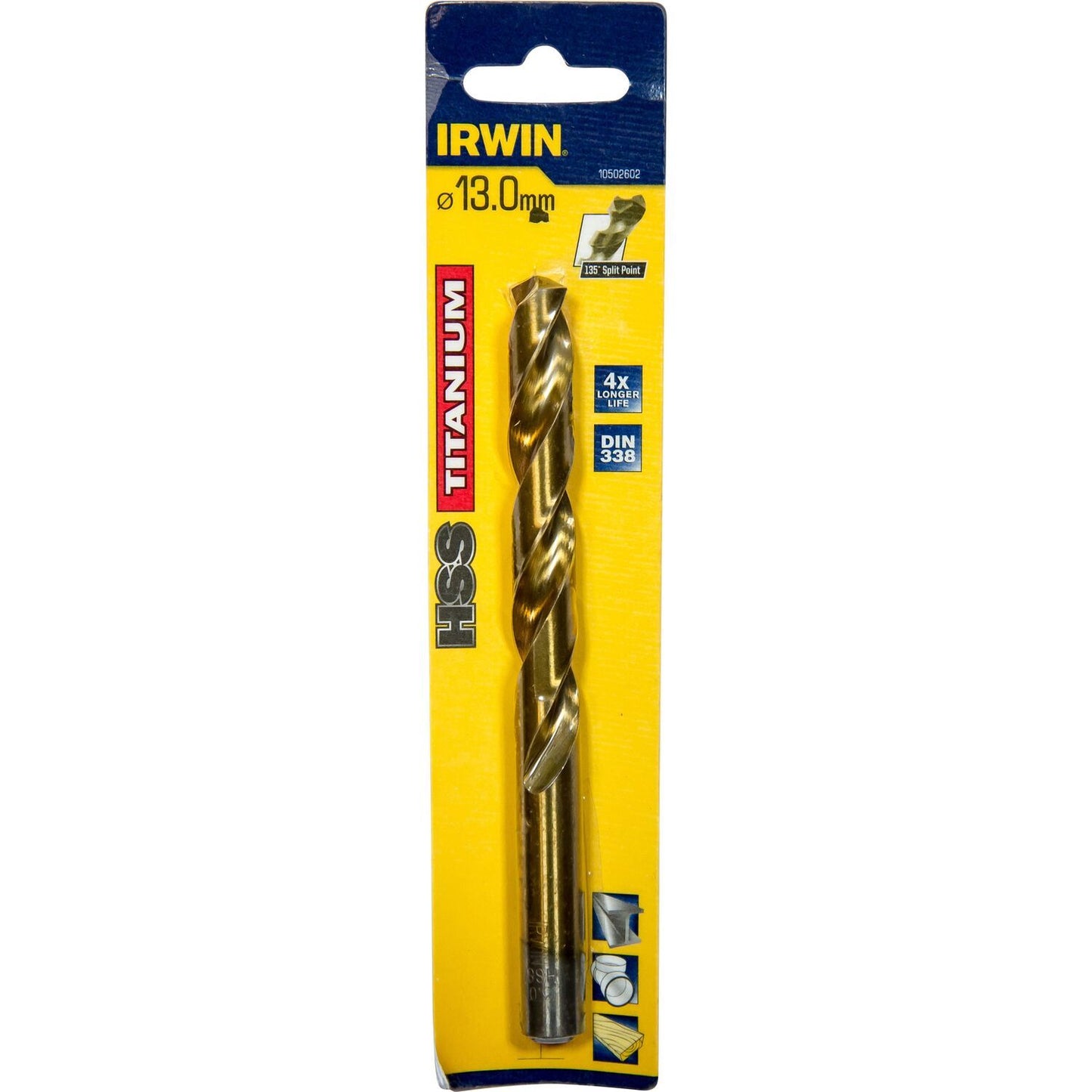Irwin HSS Metal Drill 135° Titanium 13MM - 10502602
