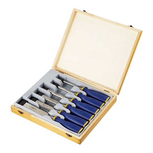 Irwin Universal Chisel with Impact Cap MS500, 6 pieces, 6, 10, 15, 20, 25, 35 mm, wooden box - 10503541