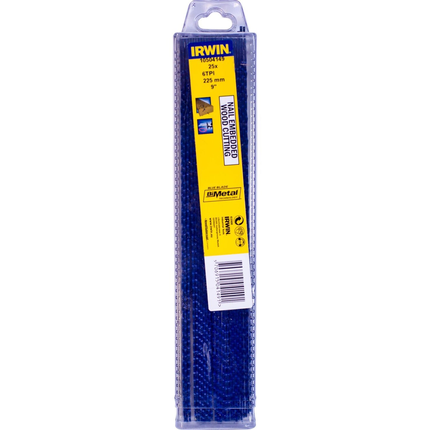 Irwin 956R 9"" / 225 mm 6TPI, zagen van hout met spijkers - 10504149