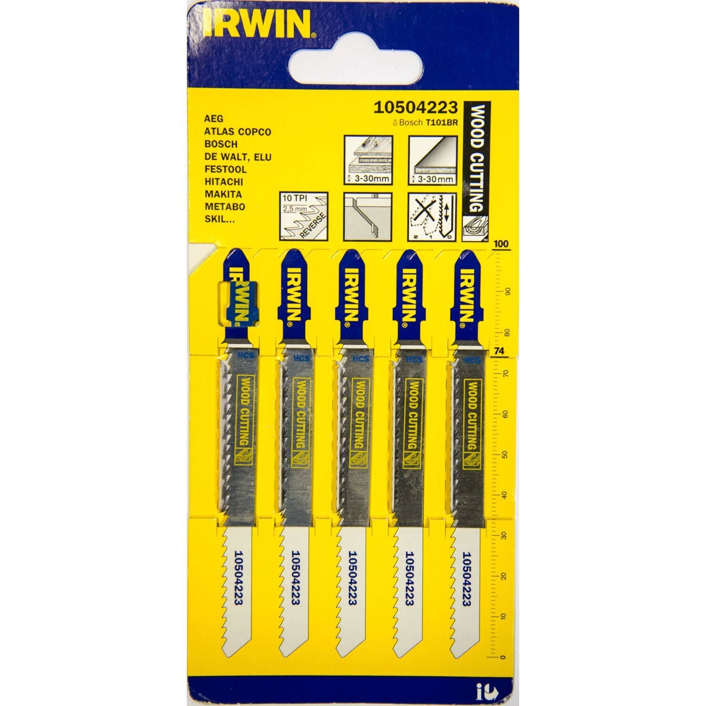 Irwin HCS, 100 mm, 10TPI, T101BR, omgekeerd taps blad, houtzagen - 10504223