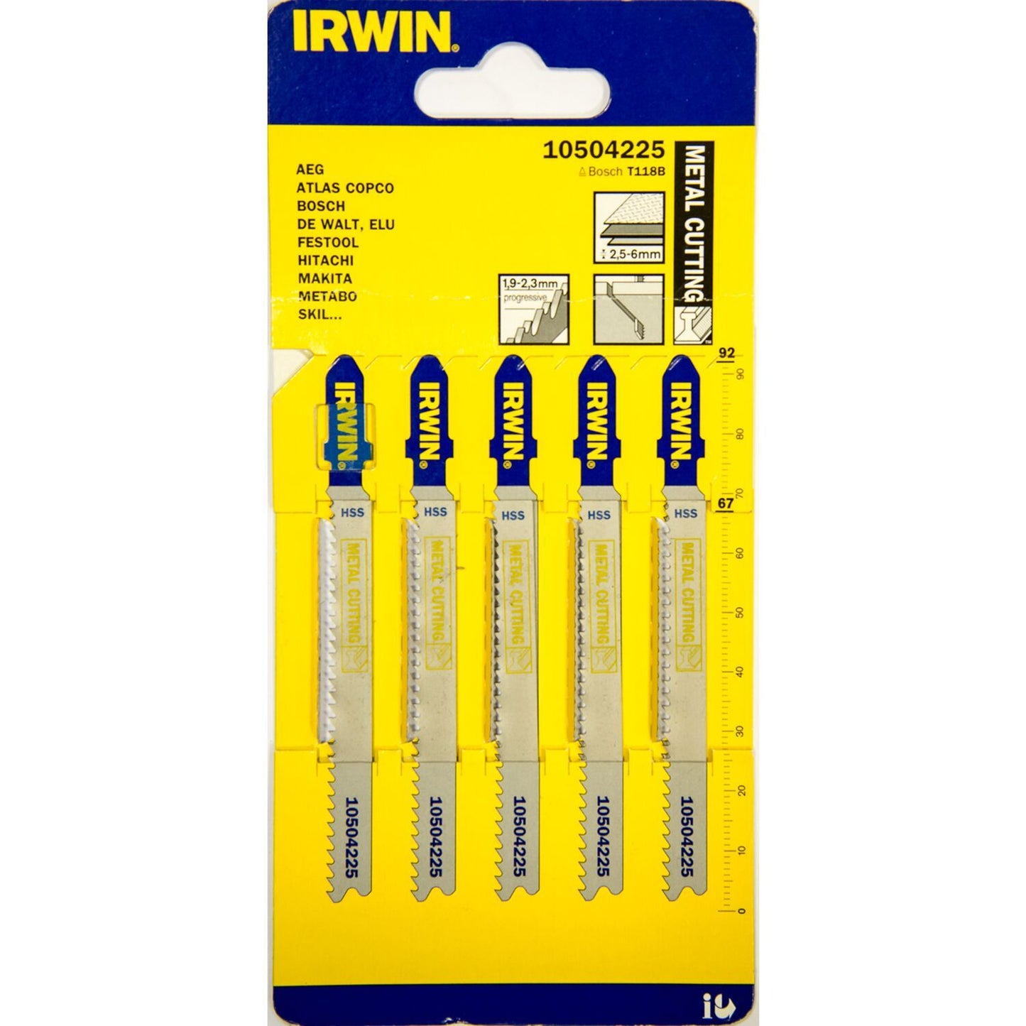 Irwin HSS, 92mm, Progressive 11-13 TPI, T118B, Hacksaws - 10504225