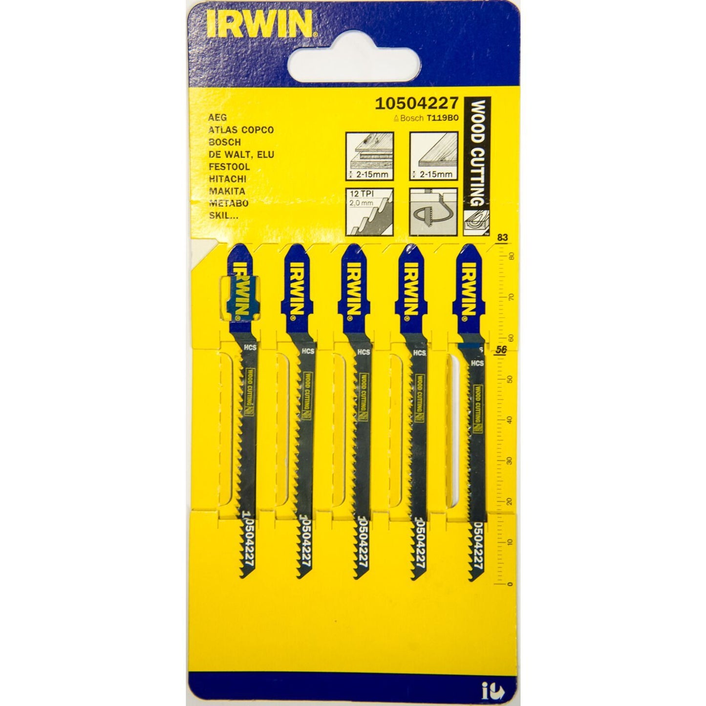 Irwin HCS, 83 mm, 12 TPI, T119BO, standaard smalle contour, houtzagen - 10504227
