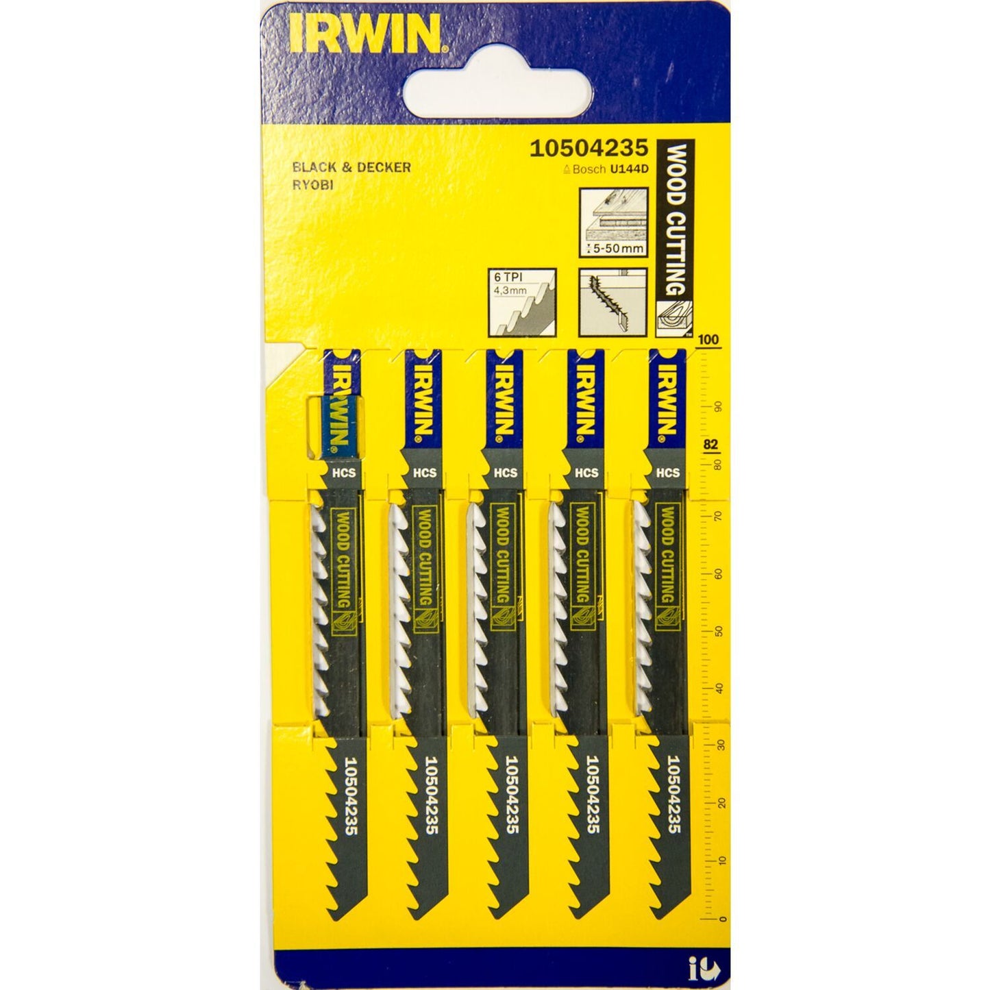 Irwin HCS, 100 mm, 6 TPI, U144D, standaard, houtzagen - 10504235