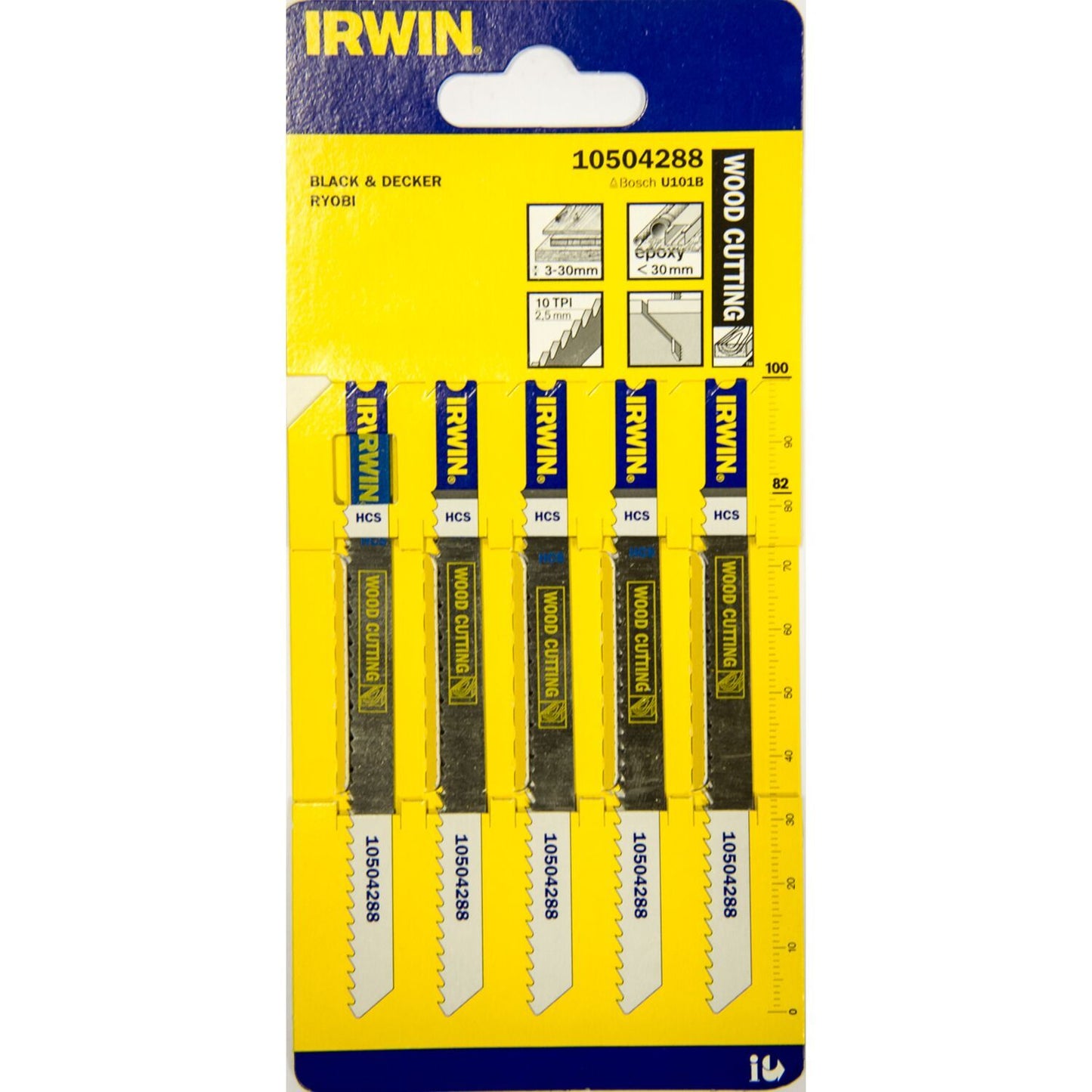 Irwin HCS, 100 mm, 10 TPI, U101B, konische Klinge, Holzsägen – 10504288