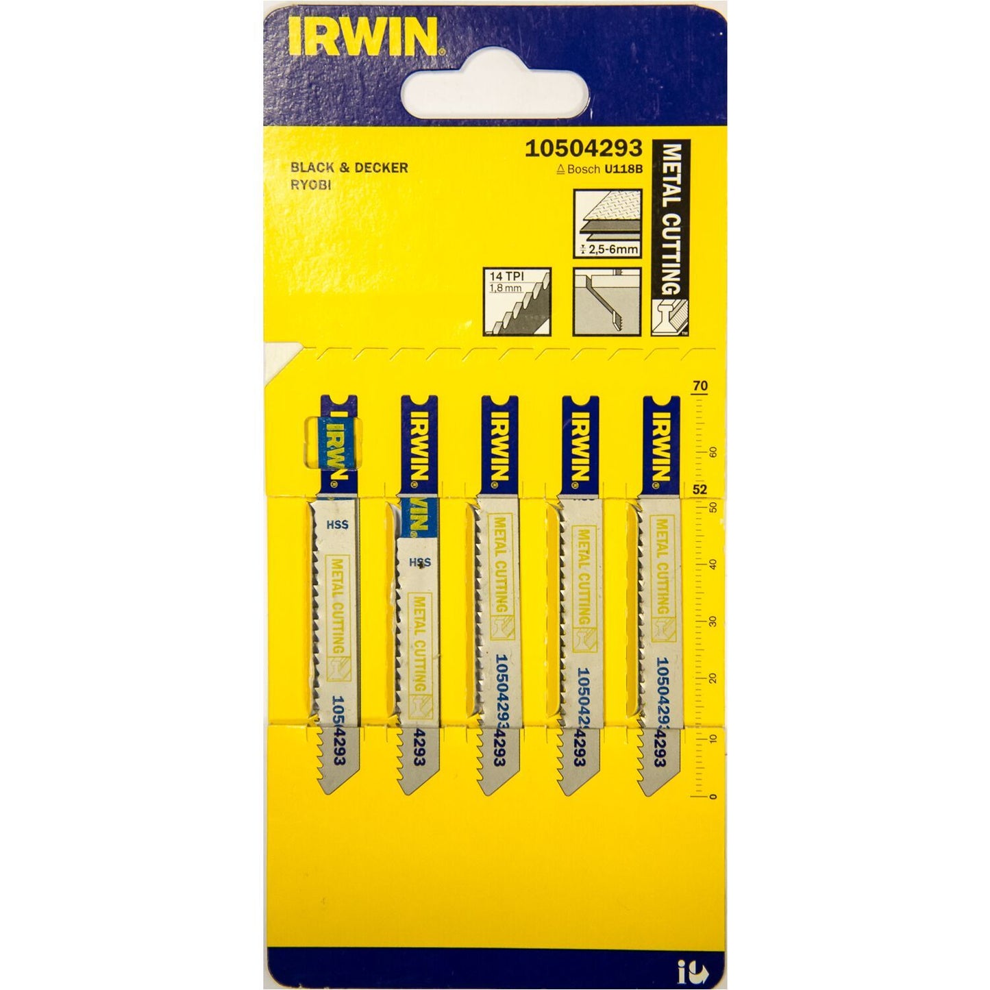 Irwin HSS, 70mm, 12 TPI, U118B, Hacksaws - 10504293