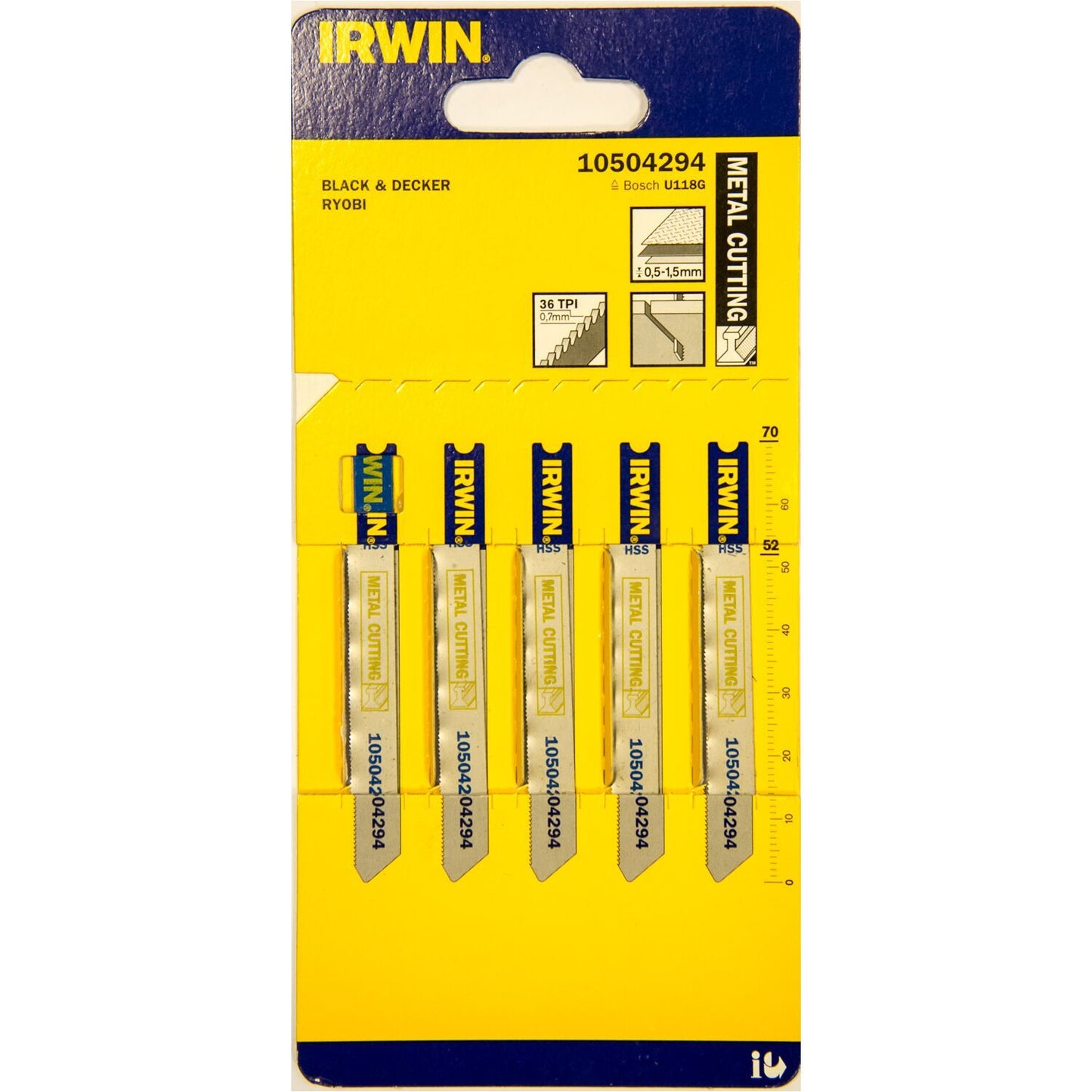 Irwin HSS, 70 mm, 36 TPI, U118G, Bügelsägen - 10504294