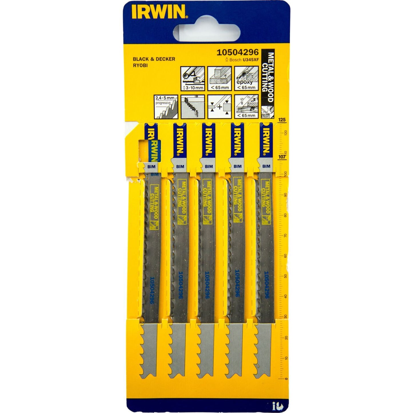 Irwin BIM, 132 mm, progressief 5-10 TPI, U345XF, metaal- & houtzagen - 10504296