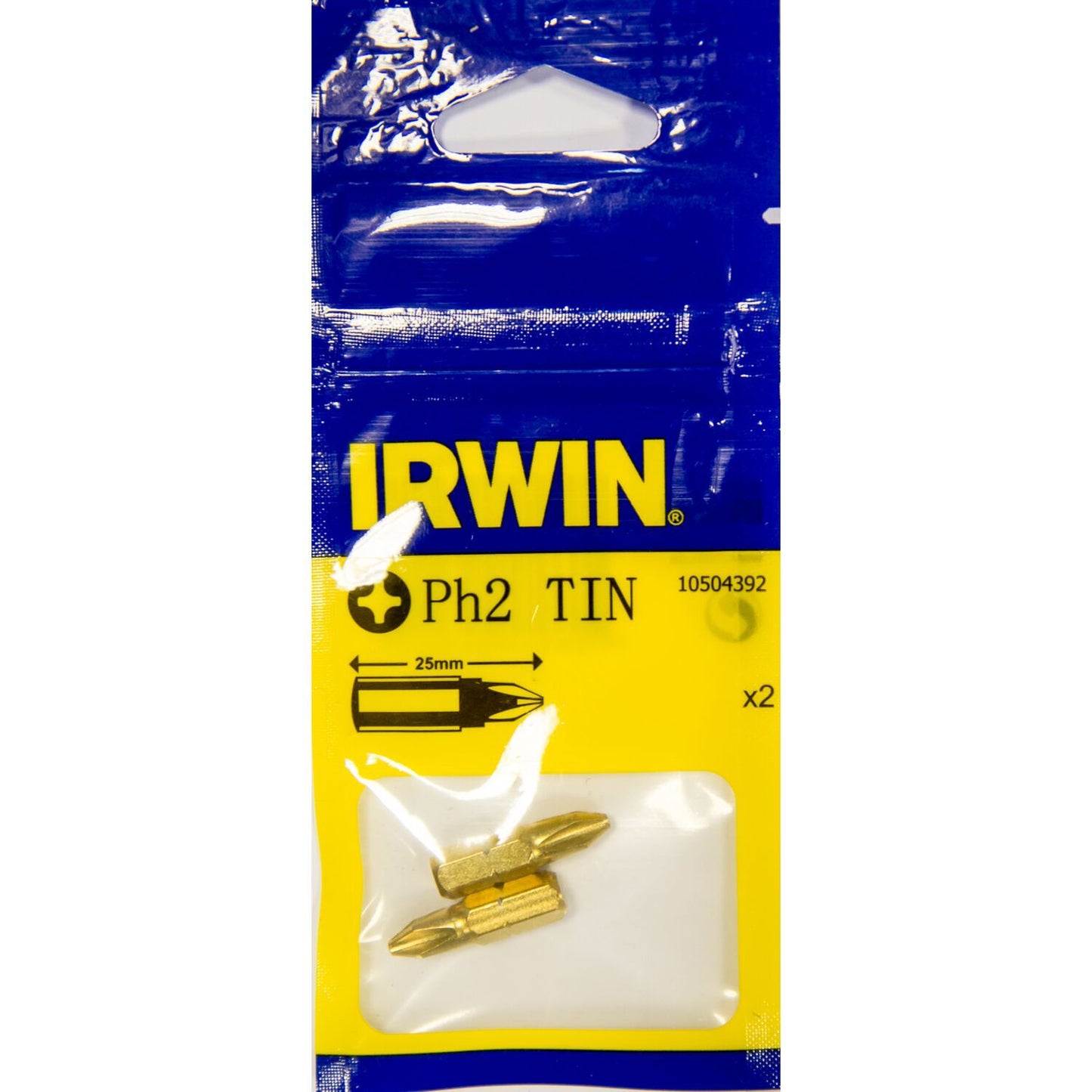 Irwin Phillips Ph2 TiN - 1/4”/25 mm - 2 st - 10504392