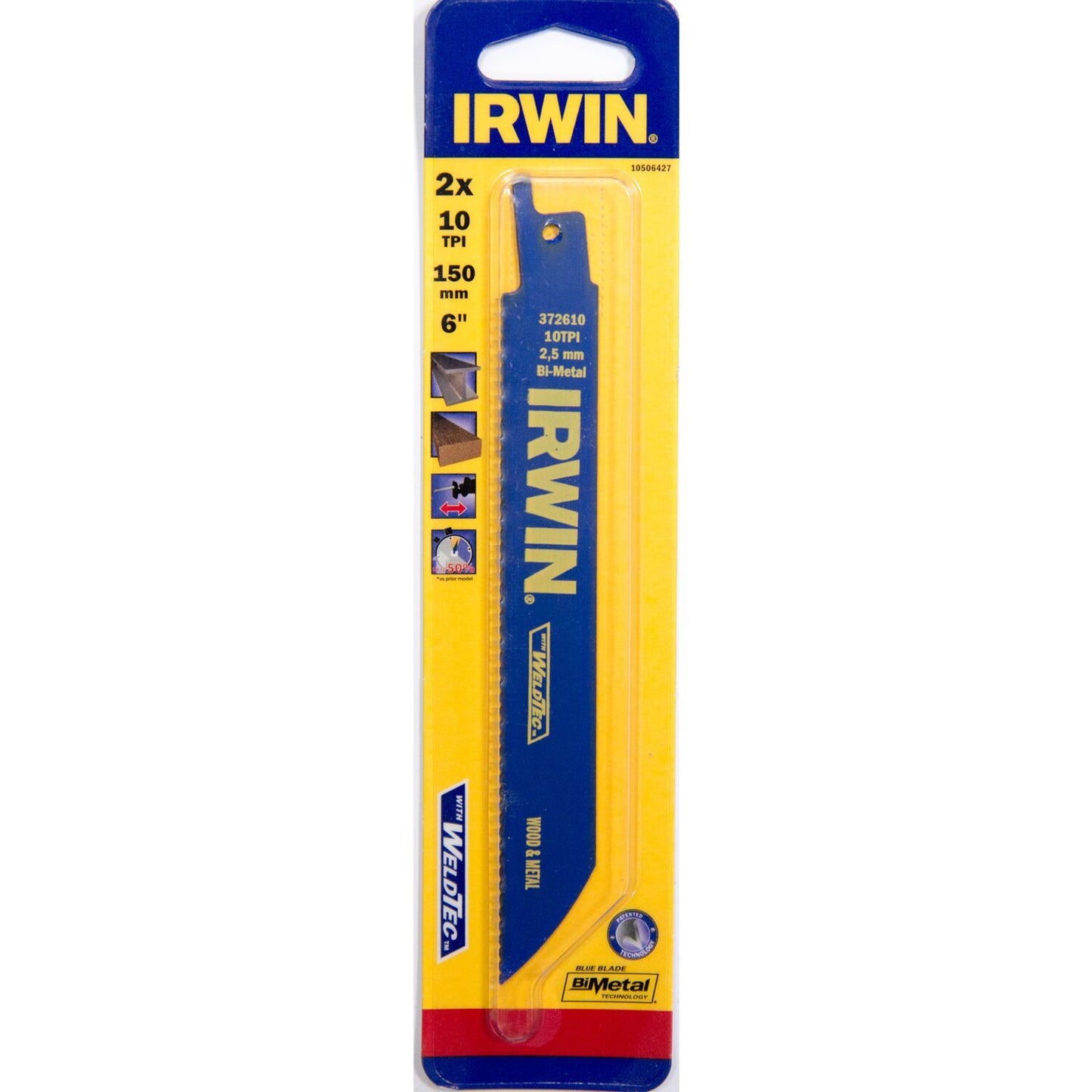 Irwin 610R 6"" / 150mm 10TPI, Metal &amp; Wood Saws - 10506427
