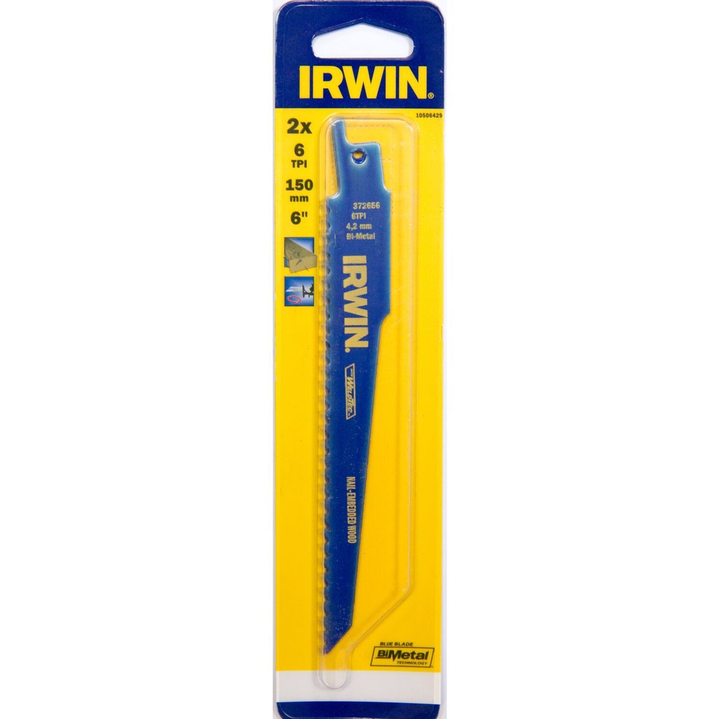 Irwin 656R 6"" / 150 mm 6TPI, zagen van hout met spijkers - 10506429