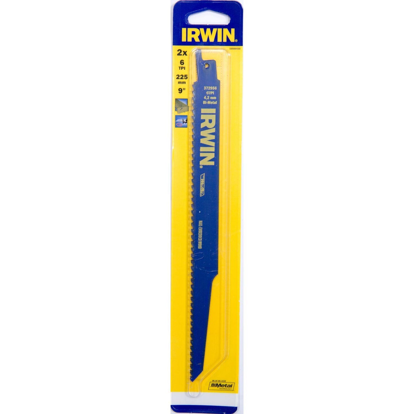 Irwin 956R 9"" / 225mm 6TPI, Cutting Wood with Nails - 10506430