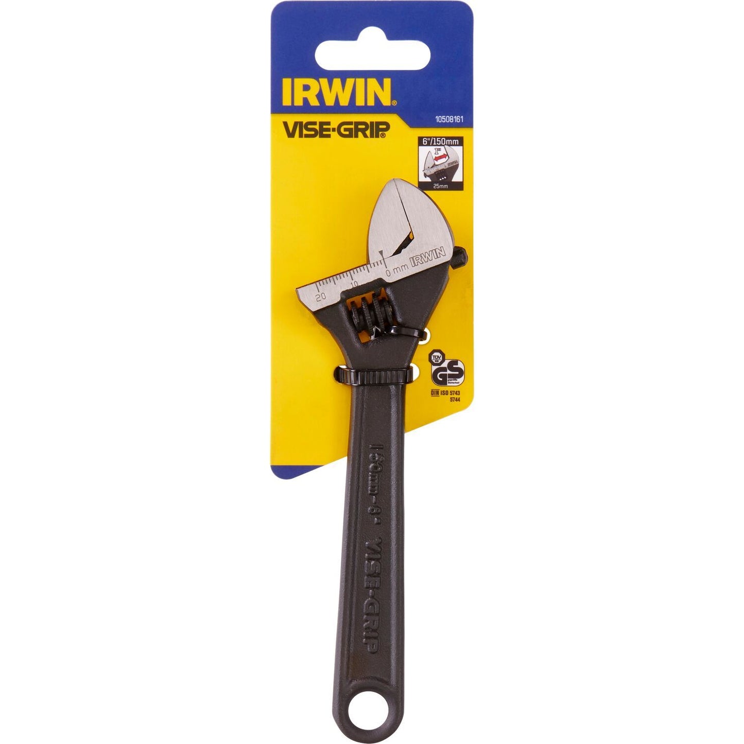 Irwin Steel Handle Adjustable Wrench 6”/150mm - 10508161