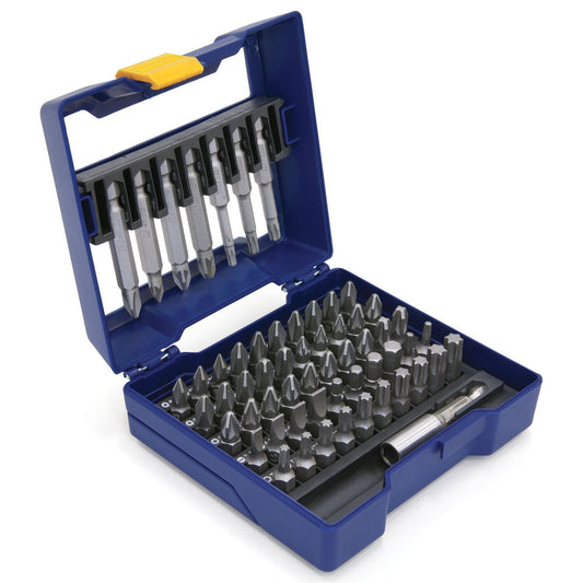 Irwin Assortiment schroefbits 38-delig (3xPH1/10xPH2/2xPH3/3xPZ1/10xPZ2/2xPZ3/SL3-4/SL4-5/SL6-8/SL8-10/HEX3/HEX4/HEX5/HEX6/2xT10/2xT15/2xT20/2xT25/2xT30/2xT40 + bits voor schroevendraaier PH2/PZ1/PZ2/