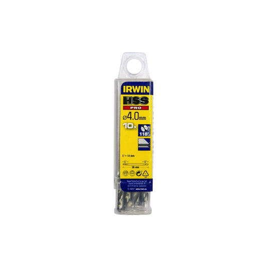 Irwin HSS PRO Metaalboor (dubbel) 4.0MM 10PCS - 1868266